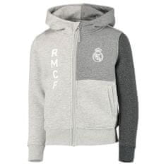 FAN SHOP SLOVAKIA Mikina Real Madrid FC, sivá, kapucňa, zips