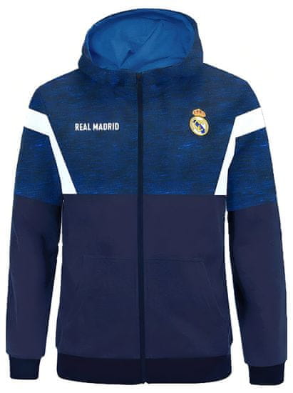 FAN SHOP SLOVAKIA Detská Mikina Real Madrid FC, modrá, kapucňa, zips