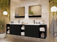 Veneti Zostava do kúpeľne PRESTA 4 - čierna + 2x umývadlo a sifón ZDARMA