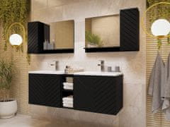 Veneti Zostava do kúpeľne PRESTA 5 - čierna + 2x umývadlo a sifón ZDARMA