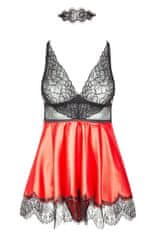 Beautynight Dámska erotická košieľka Eve chemise red, červená, S/M