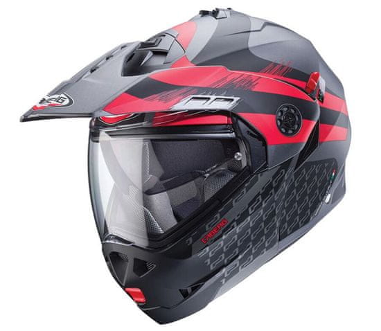 Caberg Helma na moto Tourmax X Sarabe matt gun metal/black/red