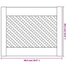 Vidaxl Dvere skrinky mriežkový dizajn 2 ks 49,5x39,5 cm masív borovica