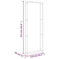 Petromila vidaXL Stojan na krbové drevo 110x28x312 cm nehrdzavejúca oceľ