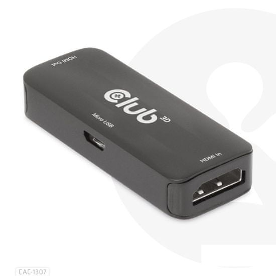 Club 3D adaptér aktívny HDMI 4K60Hz (F/F), čierna (CAC-1307)