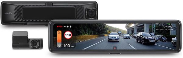 autokamera mio MiVue R850T 2.5K HDR E-mirror 2.5ki full hd rozlíšenie videa gsenzor široký zorný uhol jednoduchá inštalácia diskrétny nerušivý vzhľad automatické zapnutie zadná kamera parkovací režim