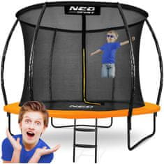 Neo-Sport Profilovaná záhradná trampolína 10ft/312cm s vnútornou sieťou Neo-Sport