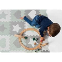 Ricokids Penová podložka na puzzle 150x150cm 16 ks mätovo sivá