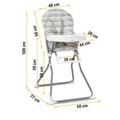 Ricokids Kŕmna stolička Fando 7068 pruhy