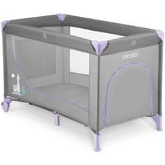 Ricokids Cestovná postieľka 125 x 65 x 78 cm RK-240 sivá levanduľová