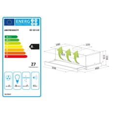 Berdsen Teleskopický odsávač pár Berdsen BE-60-LW 60 cm INOX