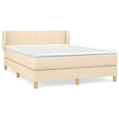 Petromila vidaXL Boxspring posteľ s matracom krémový 140x190 cm látka