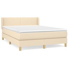 Petromila vidaXL Boxspring posteľ s matracom krémový 140x190 cm látka