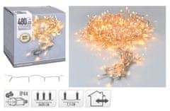 M.A.T Group Vianočné osvetlenie 36m 480LED teplá BIELA, TRA drôt
