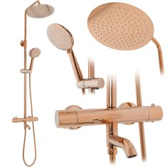 REA Lungo sprchový set s termostatom, rose gold REA-P6606 - Rea