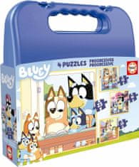 EDUCA Puzzle v kufríku Bluey 4v1 (12,16,20,25 dielikov)