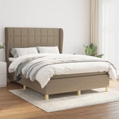 Petromila vidaXL Boxspring posteľ s matracom sivohnedý 140x190 cm látka