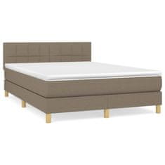 Petromila vidaXL Boxspring posteľ s matracom sivohnedý 140x190 cm látka