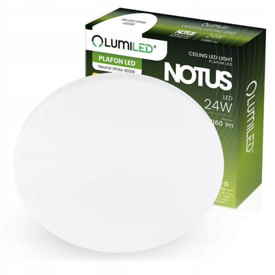 LUMILED Stropné svietidlo LED plafón NOTUS 24W 4000K okrúhle biele 38cm