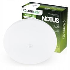 LUMILED Stropné svietidlo LED plafón NOTUS 18W 4000K okrúhle biele 33cm s pohybovým senzorom