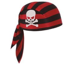 Guirca Pánsky pirátsky klobúk červeno-čierny
