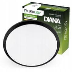 LUMILED Stropné svietidlo LED plafón DIANA 36W 4000K okrúhle čierne 40cm