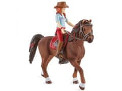 sarcia.eu Schleich Horse Club - Figúrka Hannah a Cayenne kôň, sada figuriek pre deti 5+ 