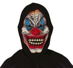 Guirca Maska Hororového klauna s kapucňou latex