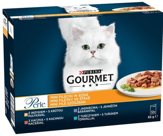 Gourmet PERLE multipack rybí a mäsový výber v šťave 72x85 g