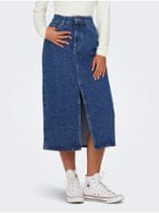 ONLY Modrá dámska džínsová midi sukňa ONLY Bianca XS