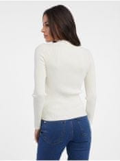 Orsay Krémový dámsky ľahký sveter s čipkou S