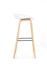 Halmar Barová stolička Ivy10 biela / sivá