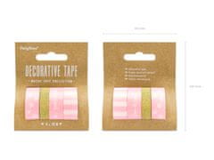 PartyDeco Washi pásky Pink&Gold 10m 4ks
