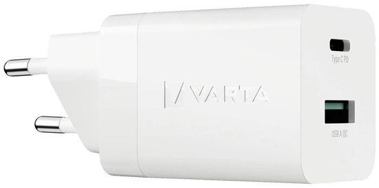 VARTA Sieťová nabíjačka "Speed", 1x USB, 1x USB-C, 38W, 57955101111