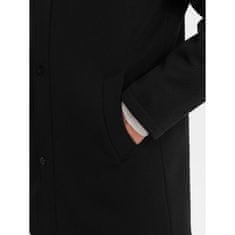 OMBRE Pánsky zateplený kabát s kapucňou a skrytým zipsom V1 OM-COWC-0110 čierna MDN124019 XXL