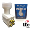 DI-WAY LNB QUAD 0,1 dB, WHITE LEOPARD LINE