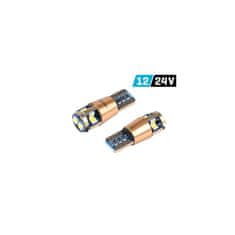 Carmotion 2ks LED 12V/24V 5W W2,1x9,5d čirá CANBUS