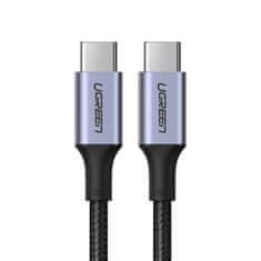 Ugreen US316 kábel USB-C / USB-C 5A 100W PD QC 1m, sivý