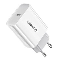 Ugreen CD137 USB-C sieťová nabíjačka PD QC 3A 20W, biela