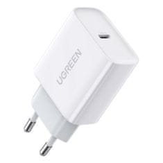 Ugreen CD137 USB-C sieťová nabíjačka PD QC 3A 20W, biela