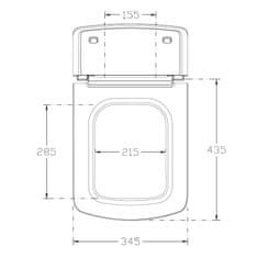 SAPHO PURITY WC sedátko, SLIM, Soft Close, biela 40S80200I - Sapho