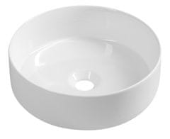 ISVEA INFINITY ROUND keramické umývadlo na dosku, priemer 36x12 cm, biela 10NF65036 - Isvea