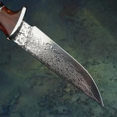 IZMAEL Damaškový lovecký nôž MASTERPIECE Kazumi-Hnedá KP29026