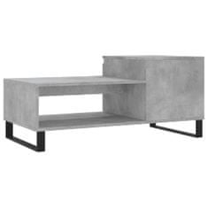 Petromila vidaXL Konferenčný stolík betónový sivý 100x50x45 cm spracované drevo