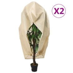 Petromila vidaXL Flísové kryty na rastliny so zipsom 2 ks 70 g/m² 3,93x3 m