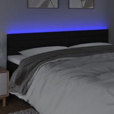 Vidaxl Čelo postele s LED čierne 180x5x78/88 cm látka