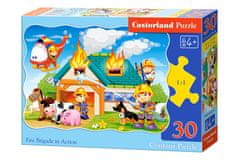 Castorland detské puzzle Hasičská brigáda v akcii 30 dielikov