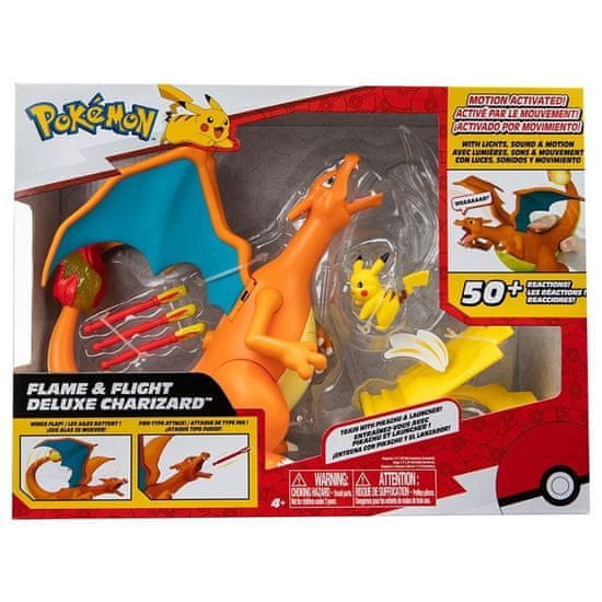 Jazwares Pokemon Interaktívny Charizard a Pikachu s ohňom so svetlom a zvukom