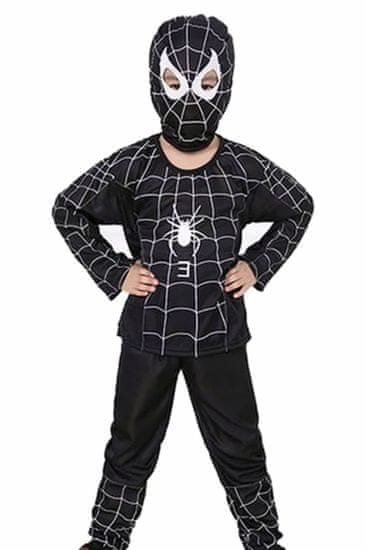 bHome Detský kostým Spiderman čierny 122-134 L