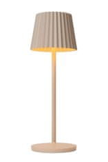 LUCIDE Lucide JUSTINE - Rechargeable Table lamp Outdoor - LED Dim. - 1x2W 2700K - IP54 - Contact charg - Cream 27889/02/38